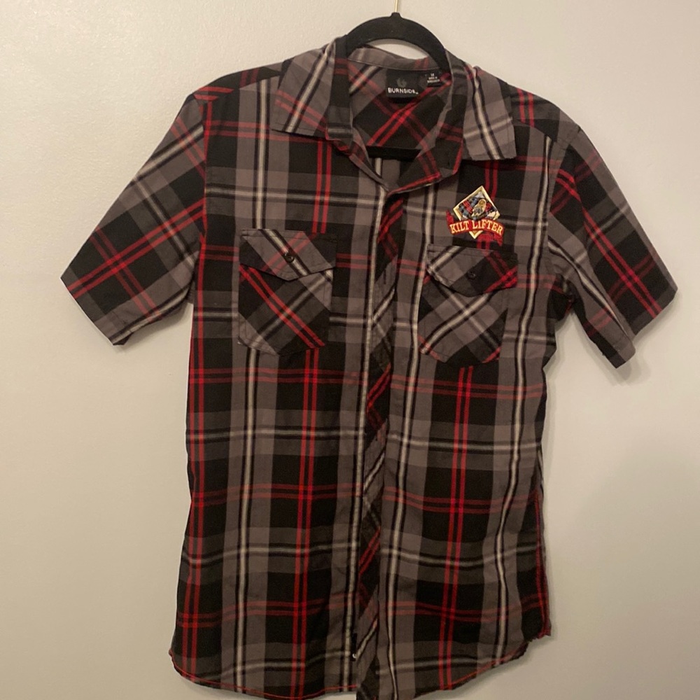 kiltlifter mens button up-worn only once